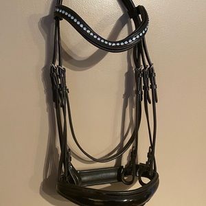 Black Leather Dressage Single Bridles w/out flash
